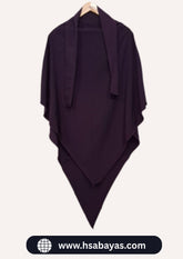 Single Layer Premium Khimar (Dark Purple)